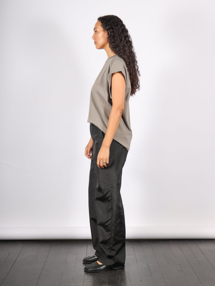 Light Weight Sweatshirting Easy Top in Dark Stone by Tibi-Tibi-Idlewild