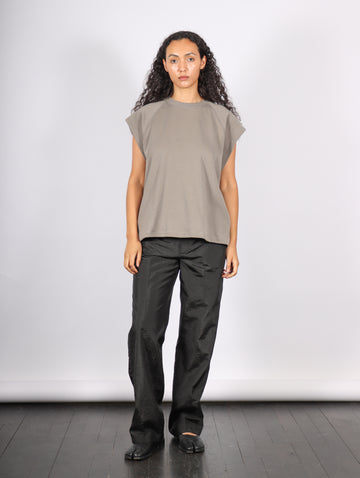 Light Weight Sweatshirting Easy Top in Dark Stone by Tibi-Tibi-Idlewild