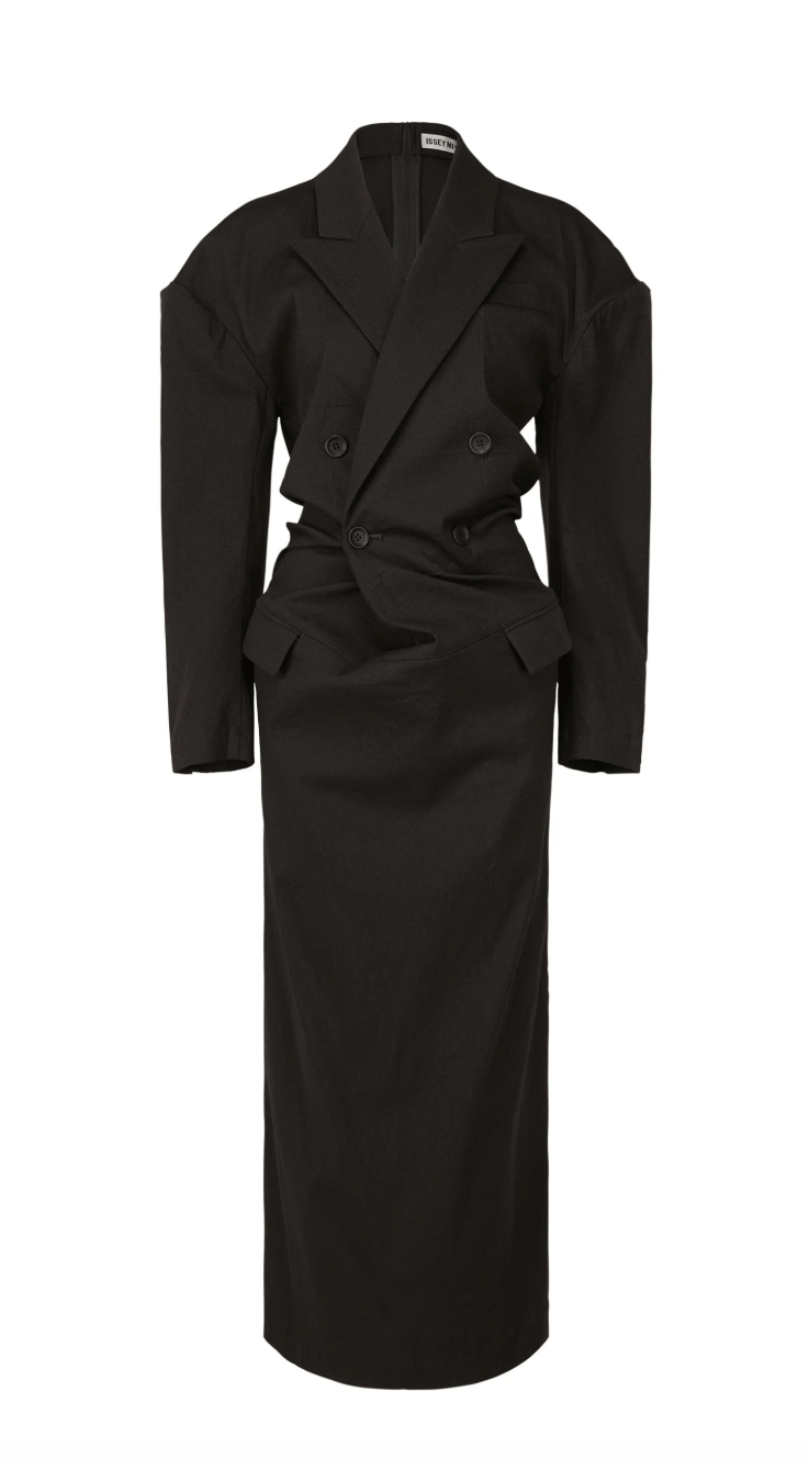 Like Torso Like Blazer Dress in Black by Issey Miyake-Dresses-Issey Miyake-Idlewild