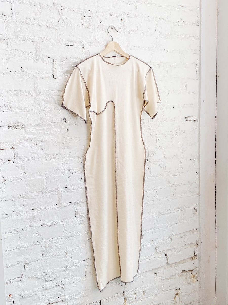 Line Dress in Cream by Grind and Glaze - Idlewild Woman