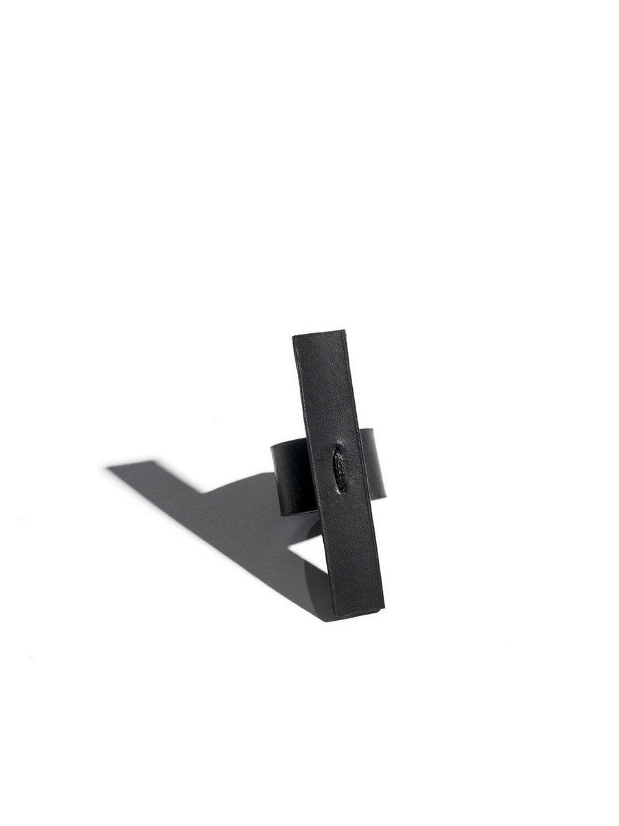 Line PXL Ring in Black by Aumorfia