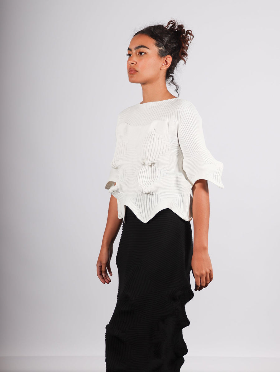 Linkage Top in Off White by Issey Miyake-Idlewild