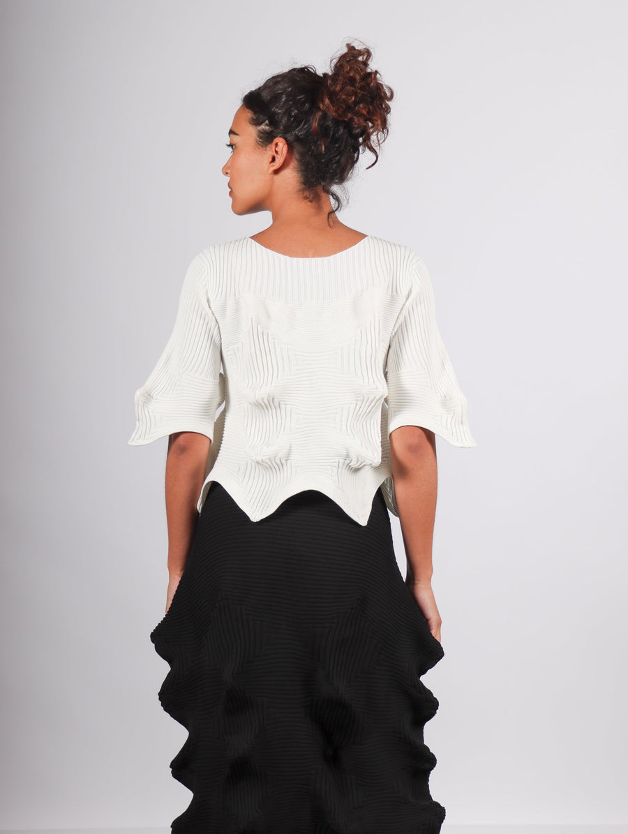 Linkage Top in Off White by Issey Miyake-Idlewild