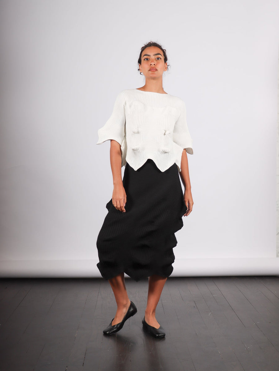 Linkage Top in Off White by Issey Miyake-Idlewild