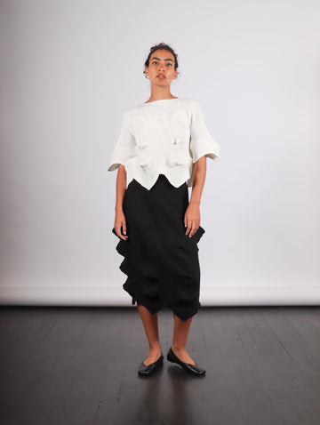 Linkage Top in Off White by Issey Miyake-Idlewild