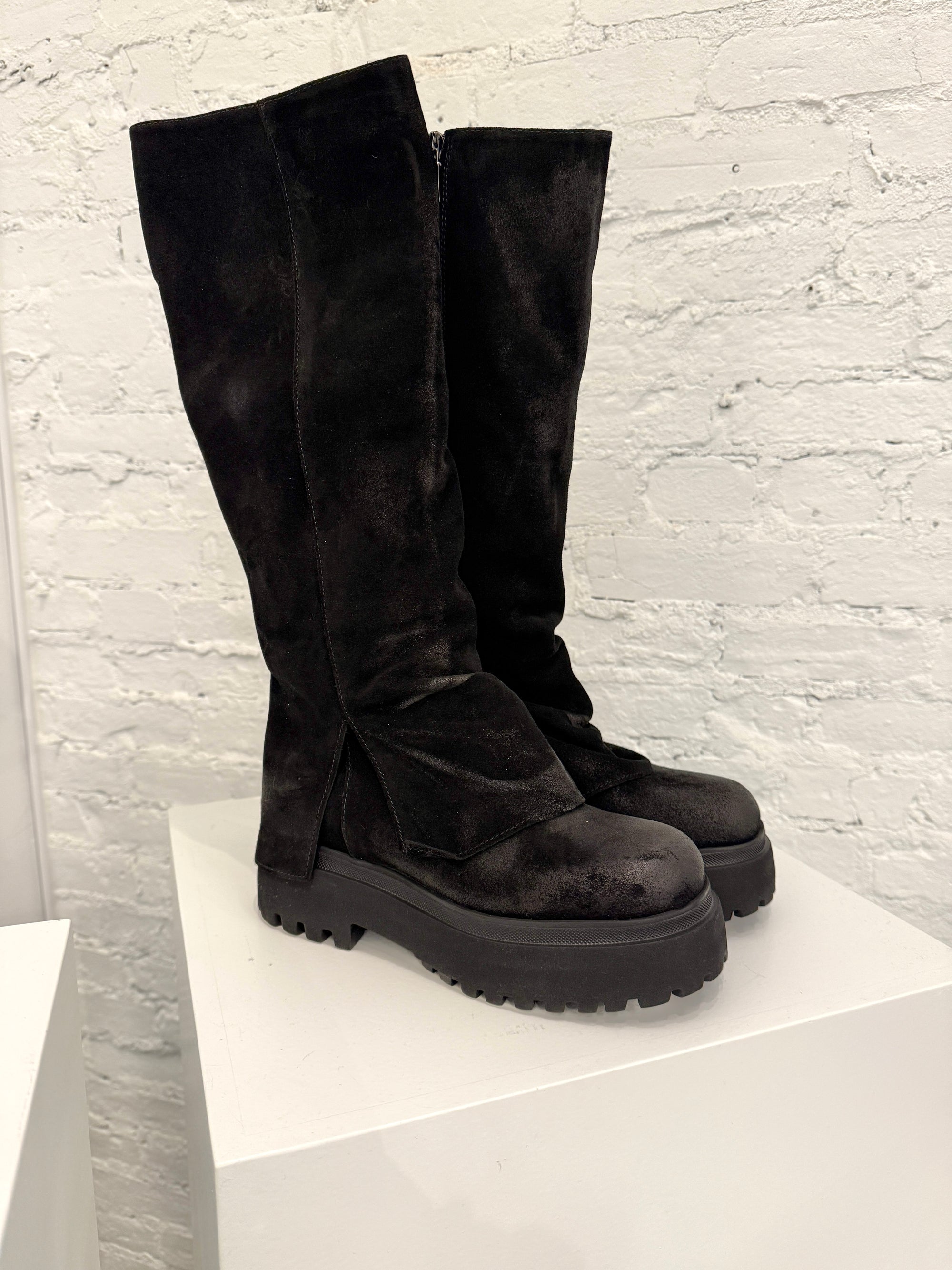 London Knee High Boot in Black by Lofina-Shoes-Lofina-Idlewild