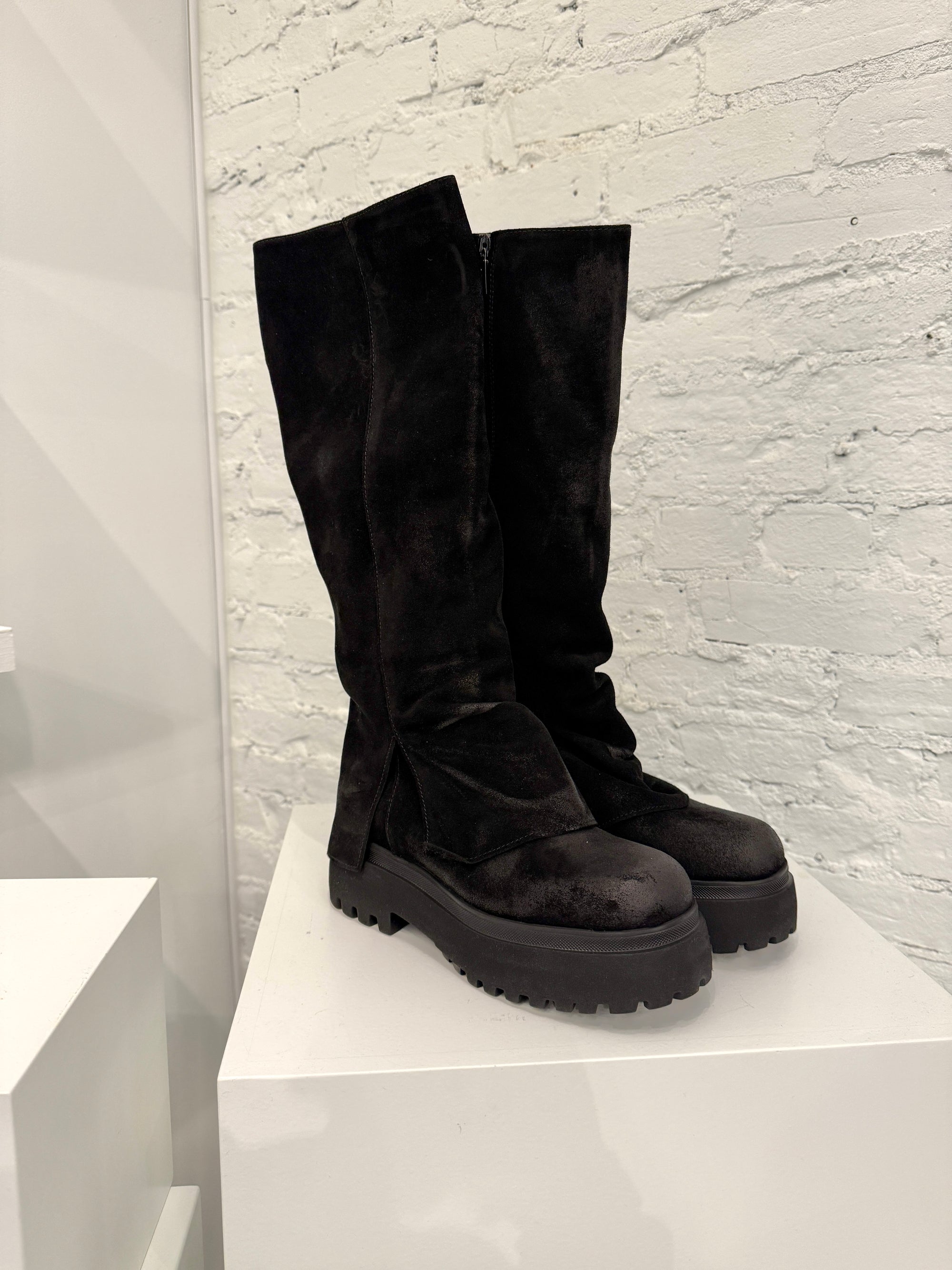 London Knee High Boot in Black by Lofina-Shoes-Lofina-Idlewild