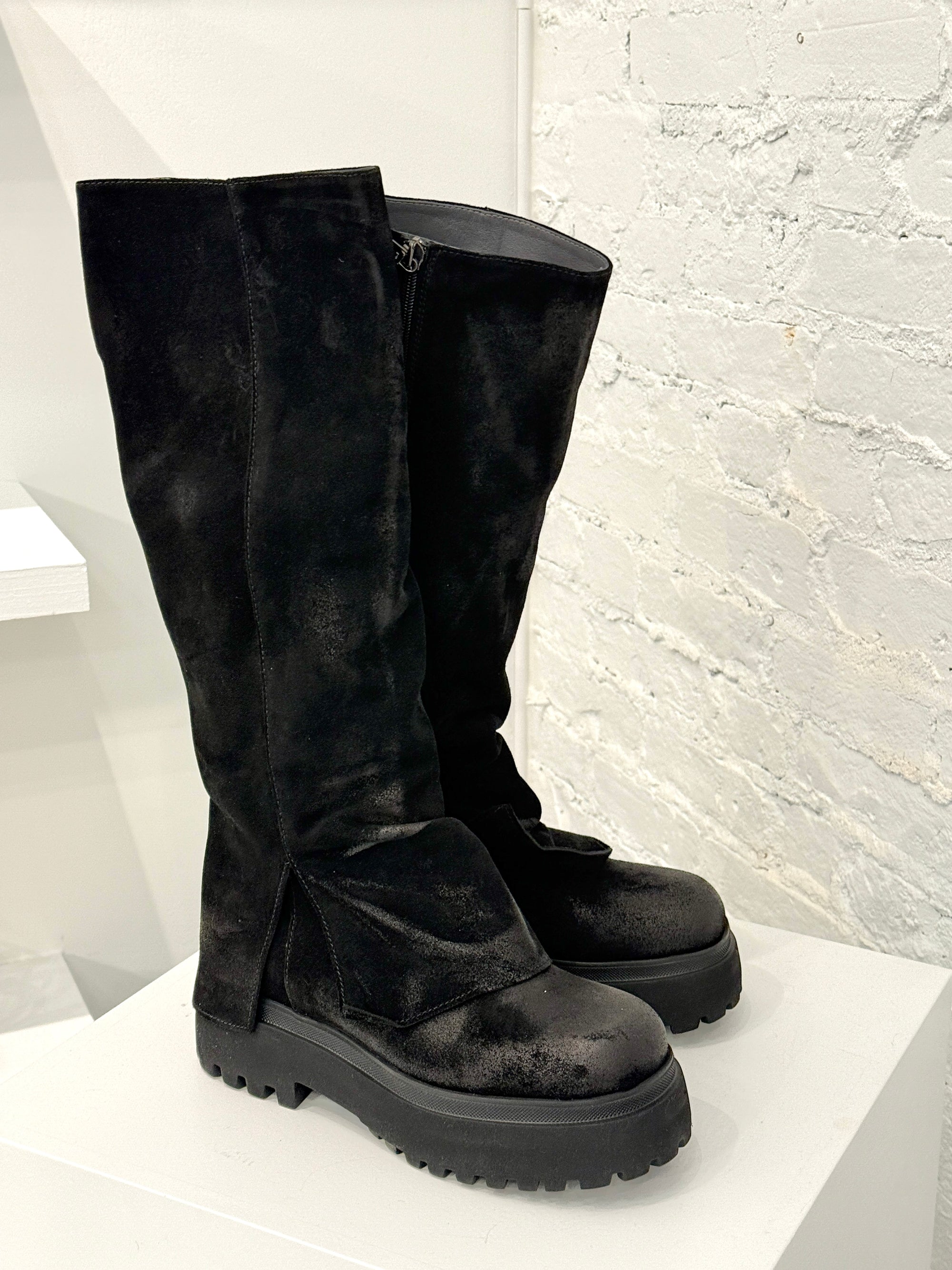 London Knee High Boot in Black by Lofina-Shoes-Lofina-Idlewild