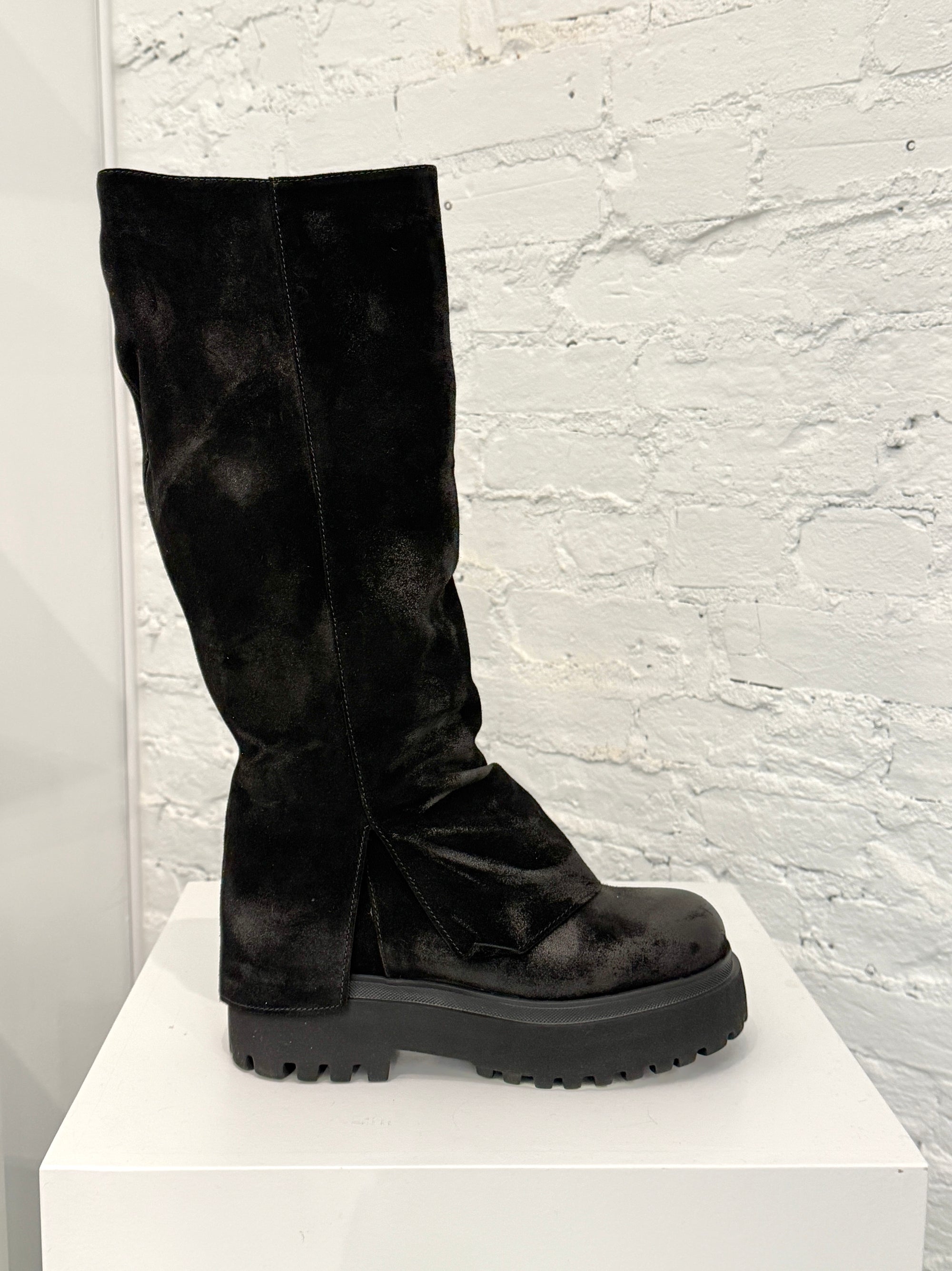 London Knee High Boot in Black by Lofina-Shoes-Lofina-Idlewild