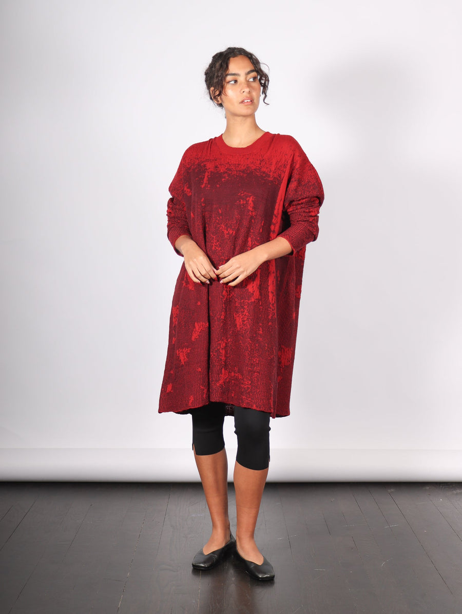 Long Boxy Pullover in Red by Serien°umerica