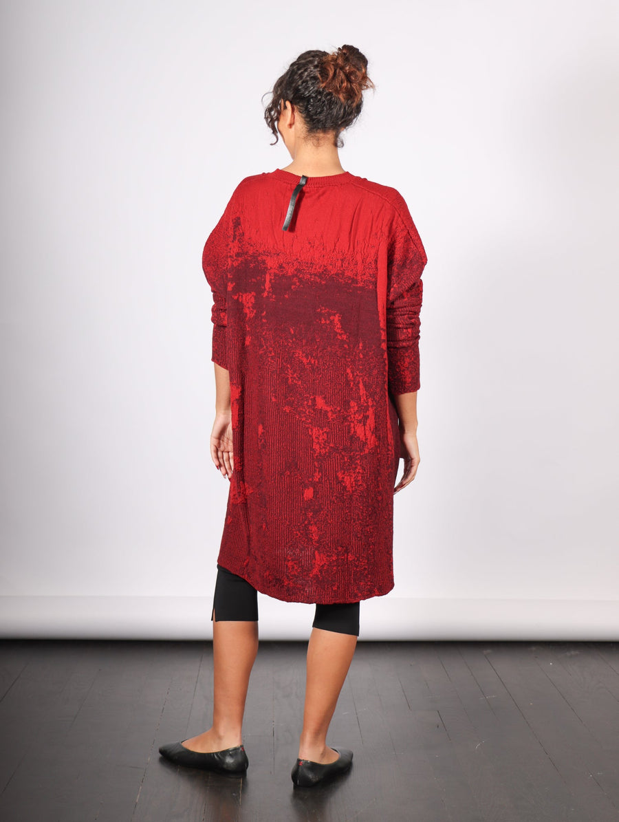 Long Boxy Pullover in Red by Serien°umerica