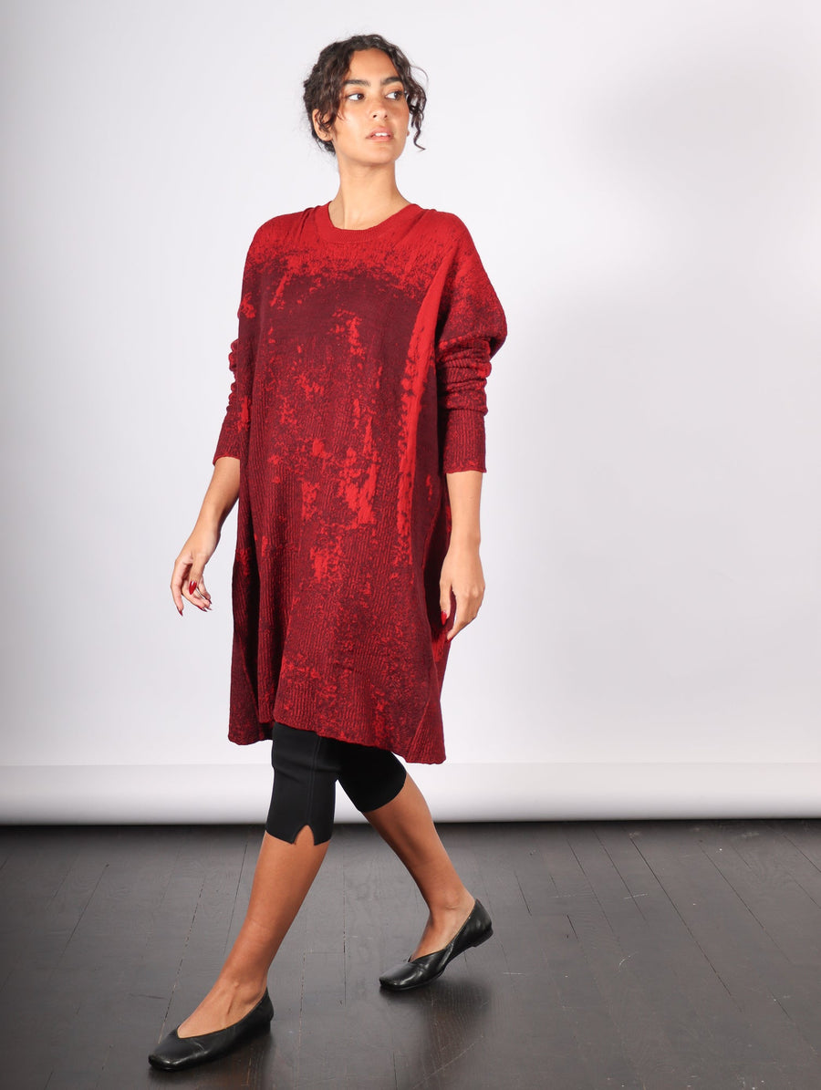 Long Boxy Pullover in Red by Serien°umerica