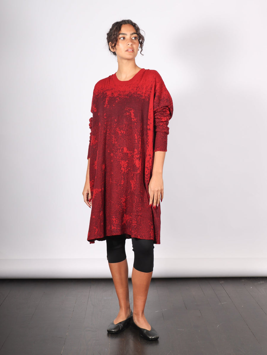 Long Boxy Pullover in Red by Serien°umerica