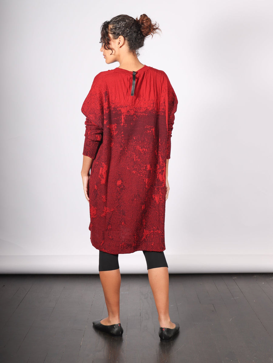 Long Boxy Pullover in Red by Serien°umerica