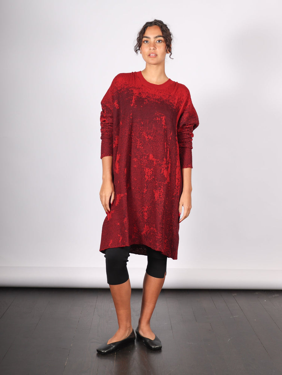 Long Boxy Pullover in Red by Serien°umerica