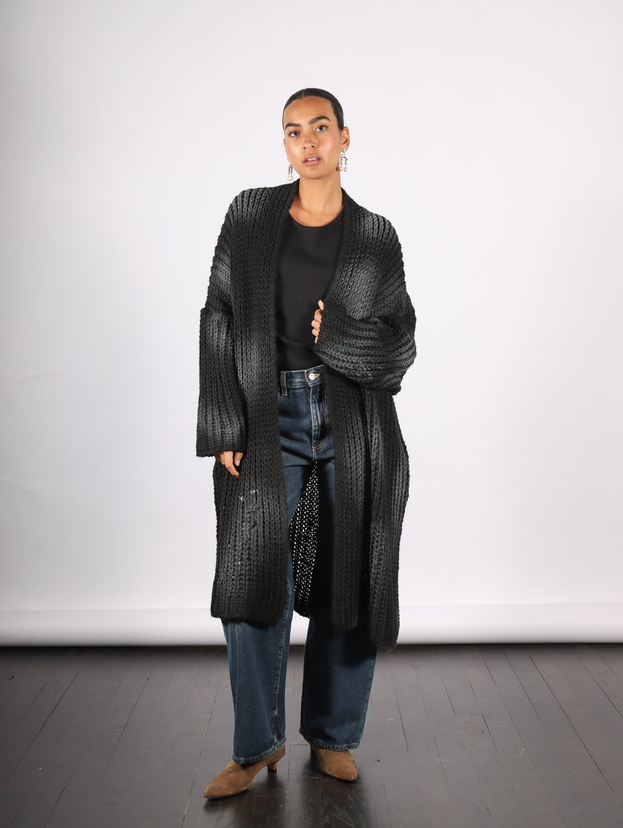 Long Cardigan in Black by Sanctamuerte