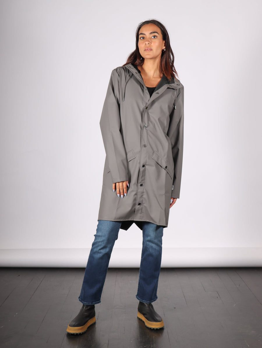 Long Jacket in Grey by RAINS