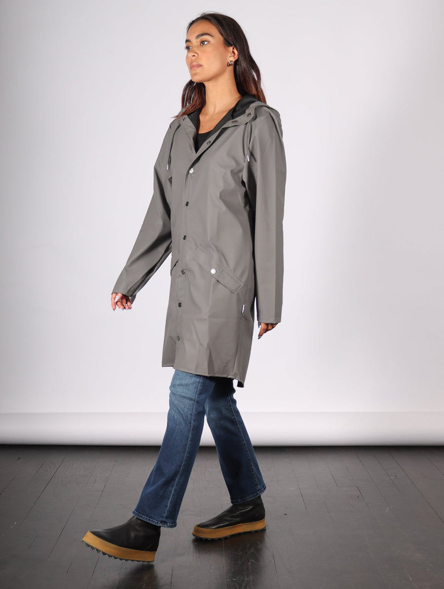 Long Jacket in Grey by RAINS