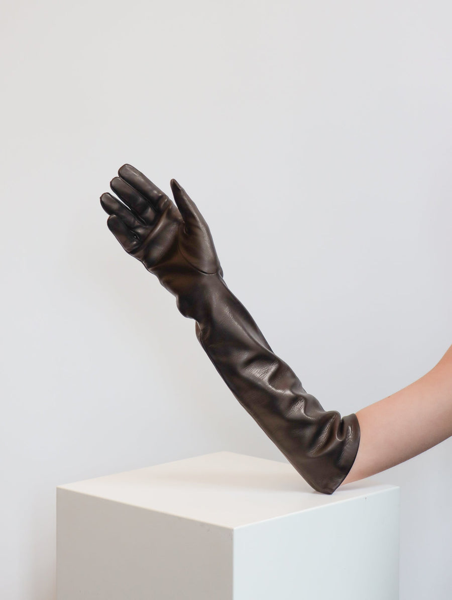 Long Leather Gloves in Warm Black by Liviana Conti-Liviana Conti-Idlewild