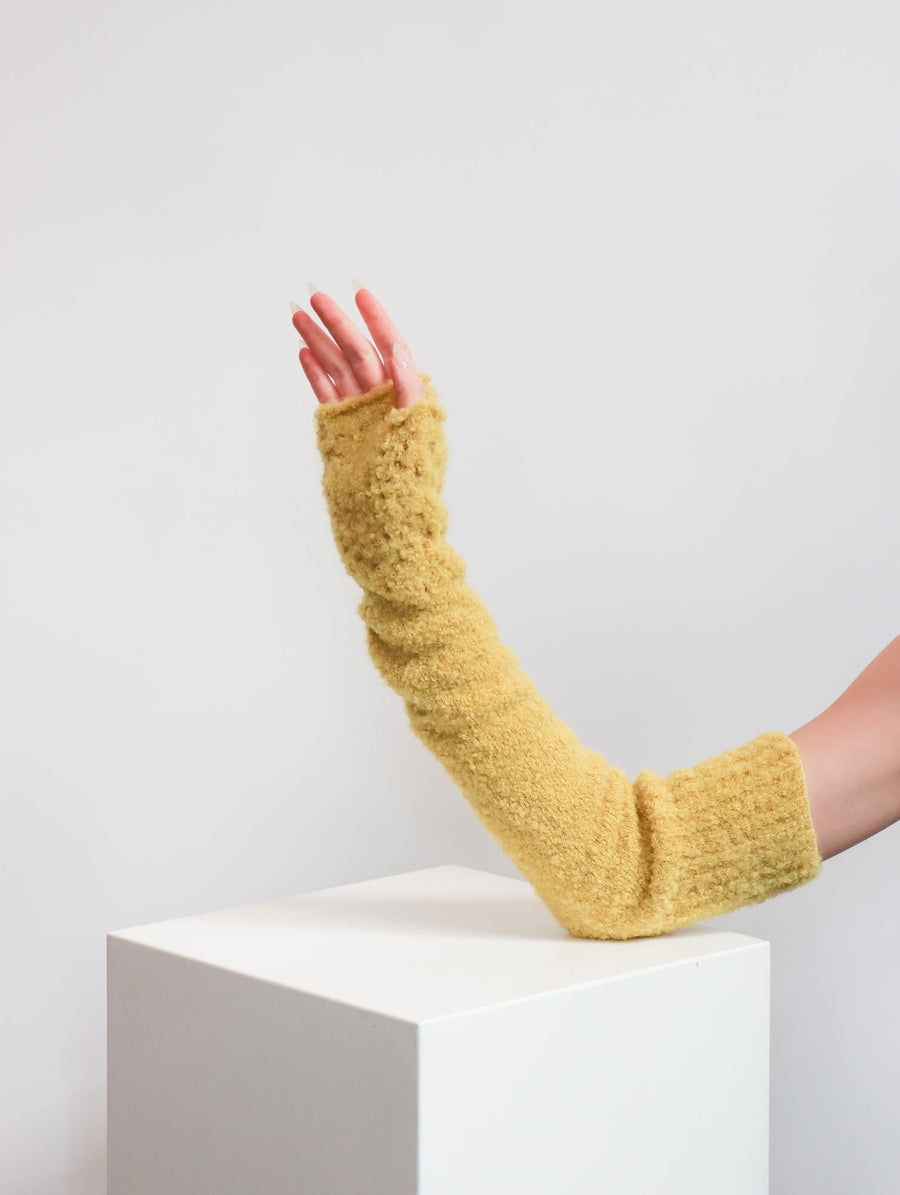 Long Line Mittens in Lemon Zest by Amano by Lorena Laing