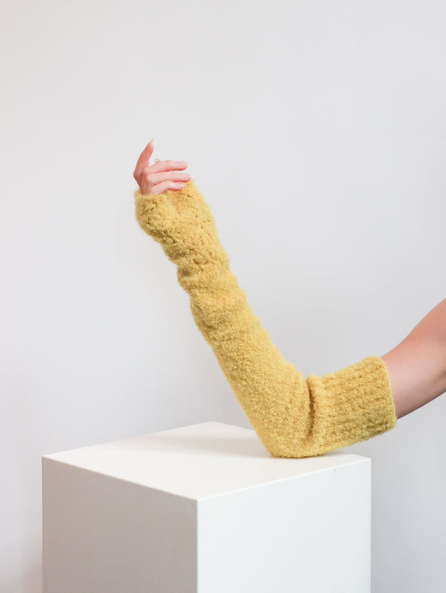 Long Line Mittens in Lemon Zest by Amano by Lorena Laing