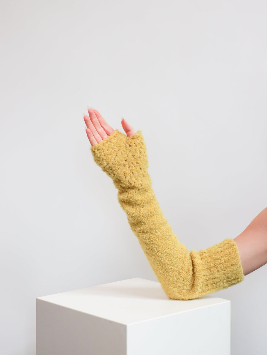 Long Line Mittens in Lemon Zest by Amano by Lorena Laing