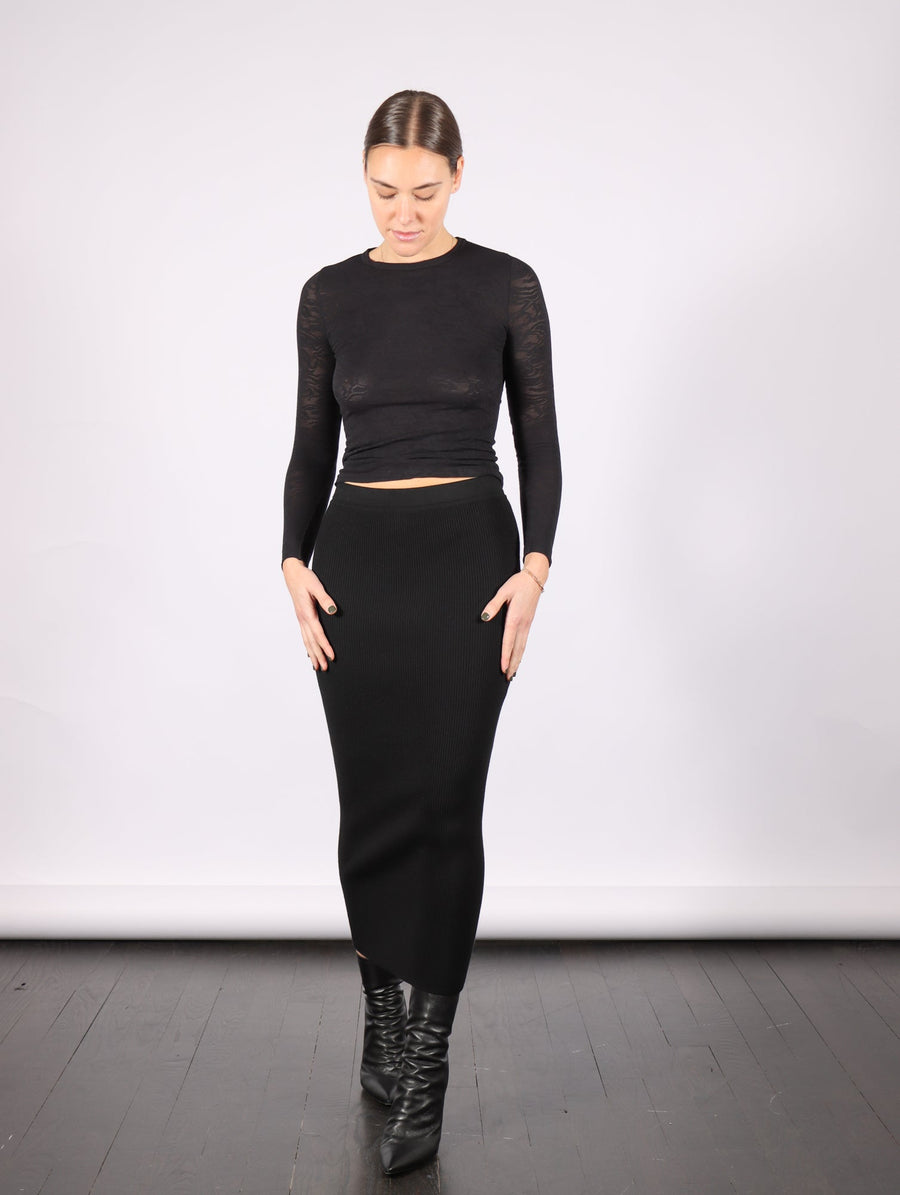 Long Rib Skirt in Black by Bitte Kai Rand-Bitte Kai Rand-Idlewild