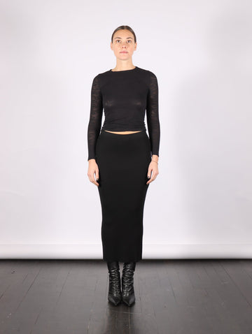 Long Rib Skirt in Black by Bitte Kai Rand-Bitte Kai Rand-Idlewild