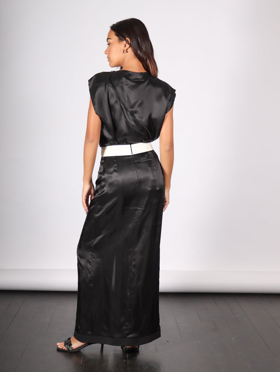 Long Skirt in Black by MM6 Maison Margiela