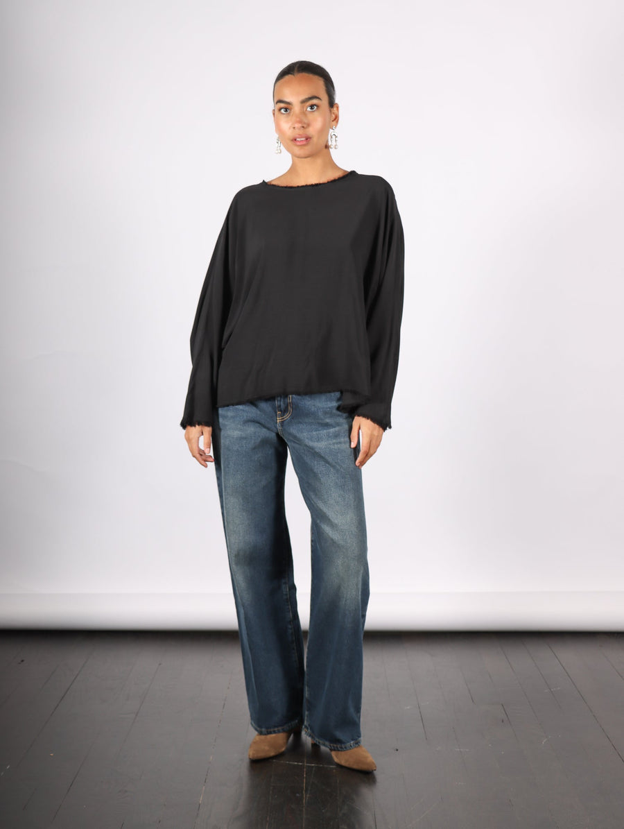 Long Sleeve T-Shirt in Black by Sanctamuerte