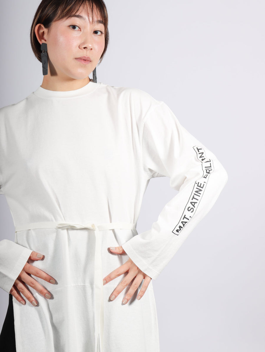 Long Sleeve T-Shirt in White by MM6 Maison Margiela-Idlewild