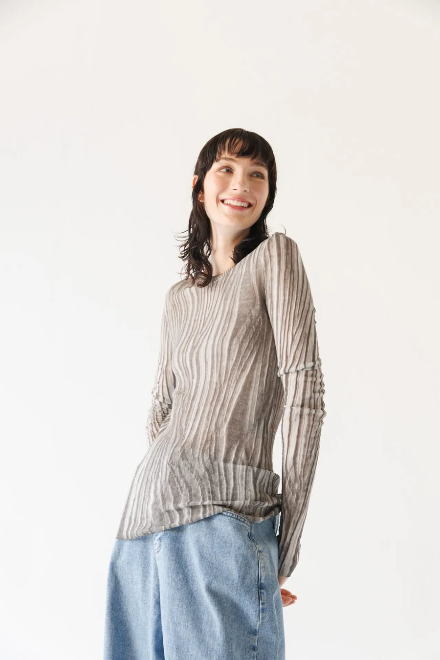 Long Sleeved Shirt in Cold Dyed Grey by Serien°umerica-Serien°umerica-Idlewild