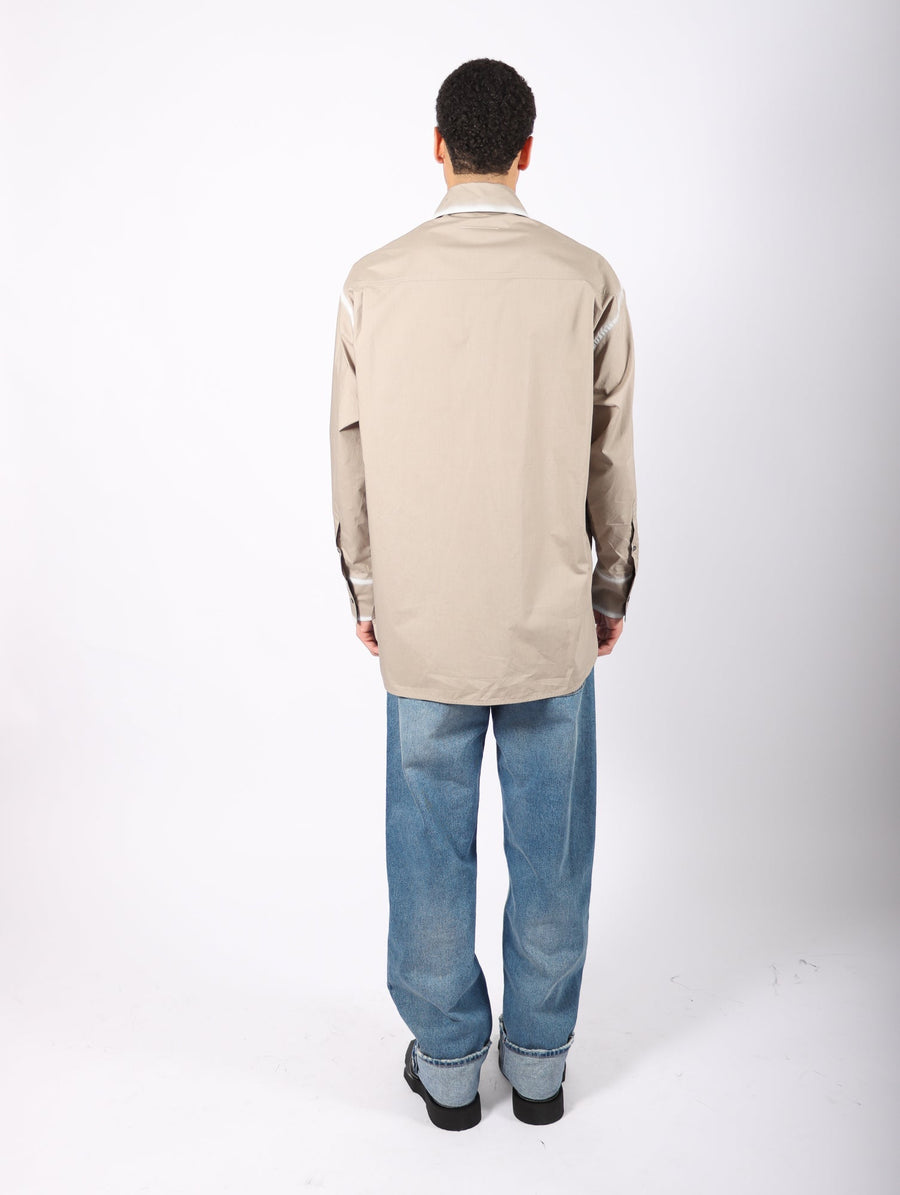 Long Sleeved Shirt in Taupe by MM6 Maison Margiela-Idlewild