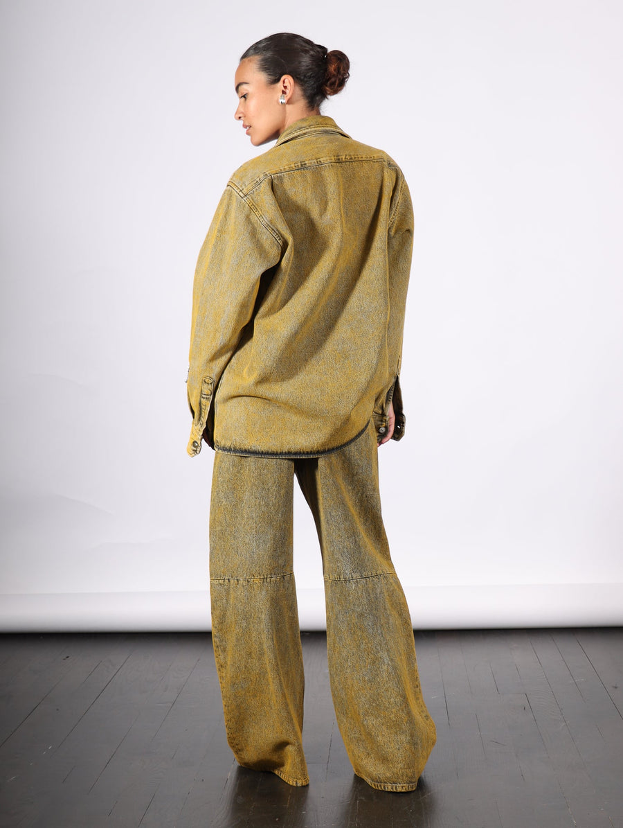 Long Sleeved Shirt in Yellow by MM6 Maison Margiela