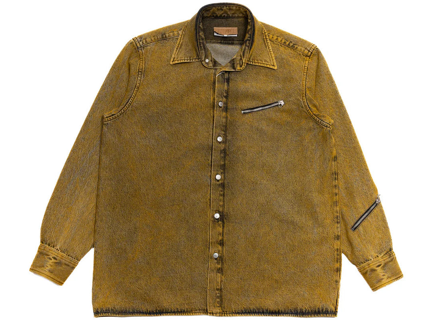 Long Sleeved Shirt in Yellow by MM6 Maison Margiela