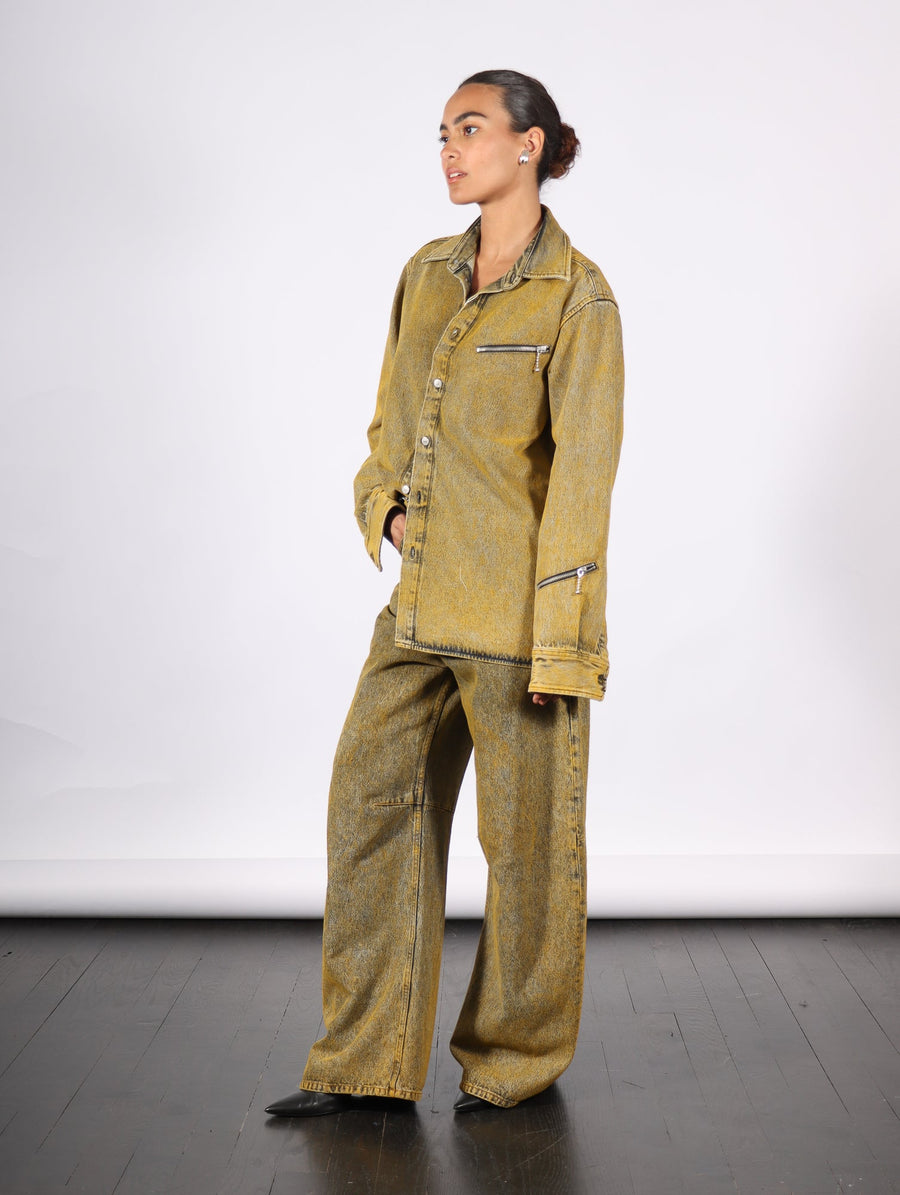 Long Sleeved Shirt in Yellow by MM6 Maison Margiela