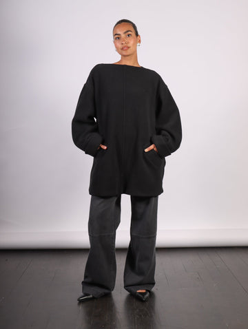 Long Sleeved Topper in Black by MM6 Maison Margiela-Idlewild