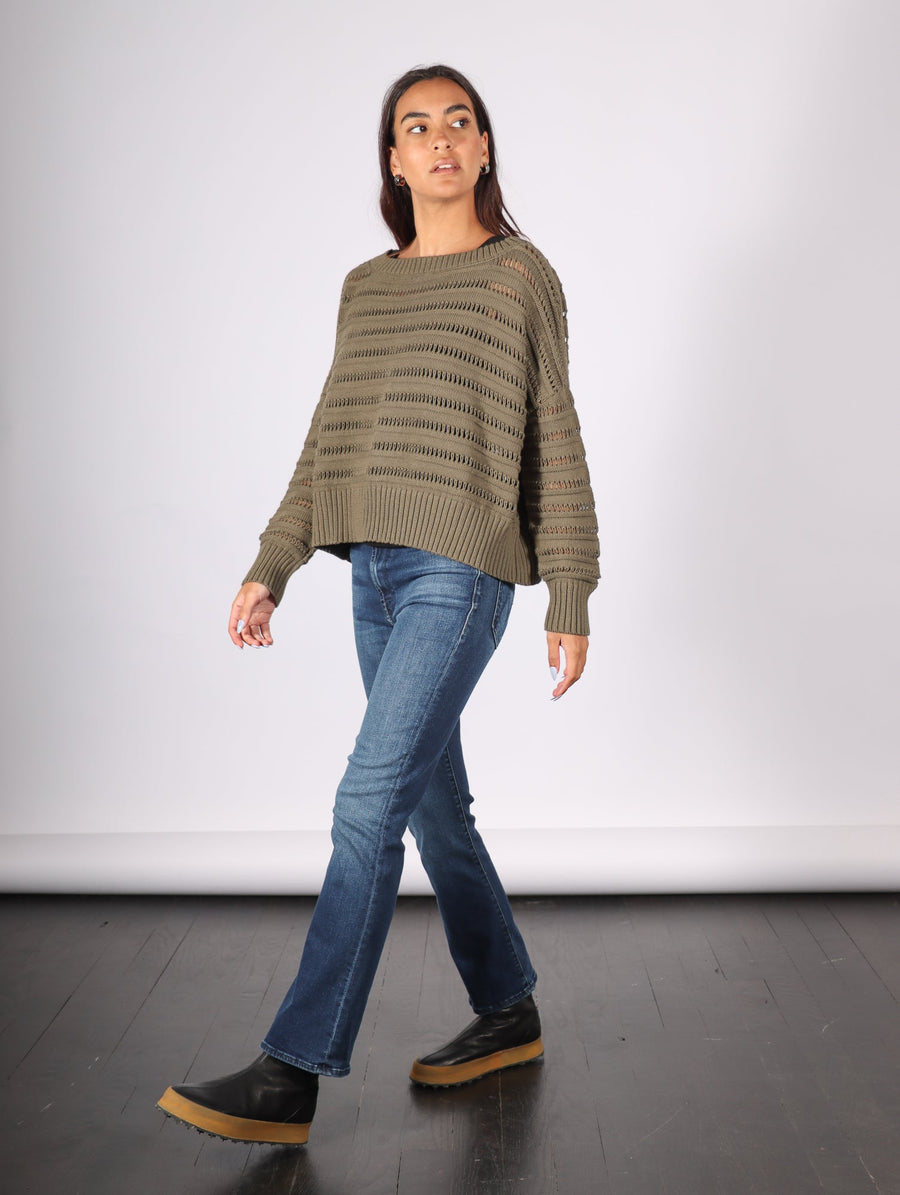 Loomed Boatneck Sweater in Loden by Planet