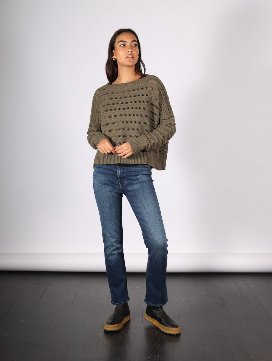 Loomed Boatneck Sweater in Loden by Planet