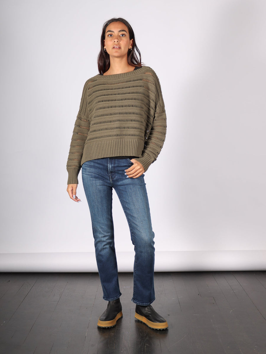 Loomed Boatneck Sweater in Loden by Planet