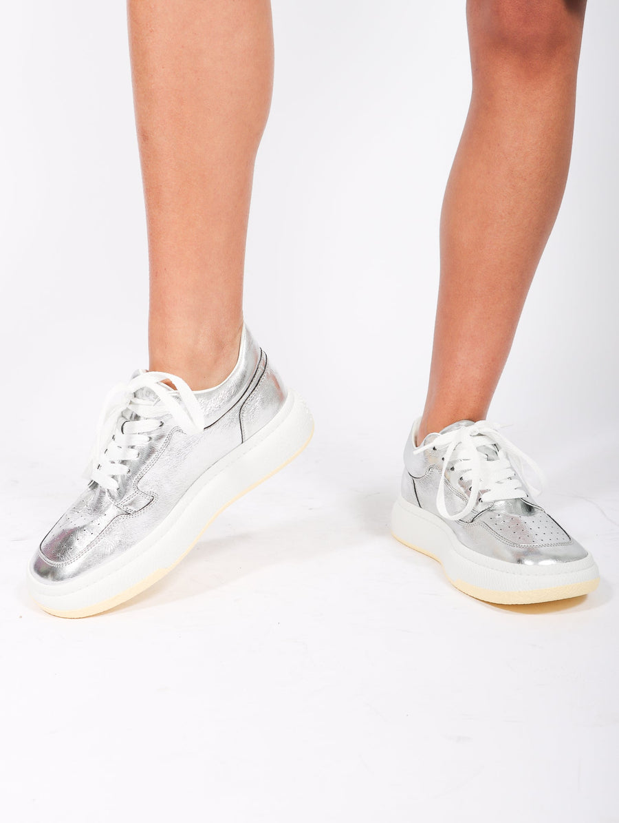 Low Top Sneakers in Silver by MM6 Maison Margiela-Idlewild
