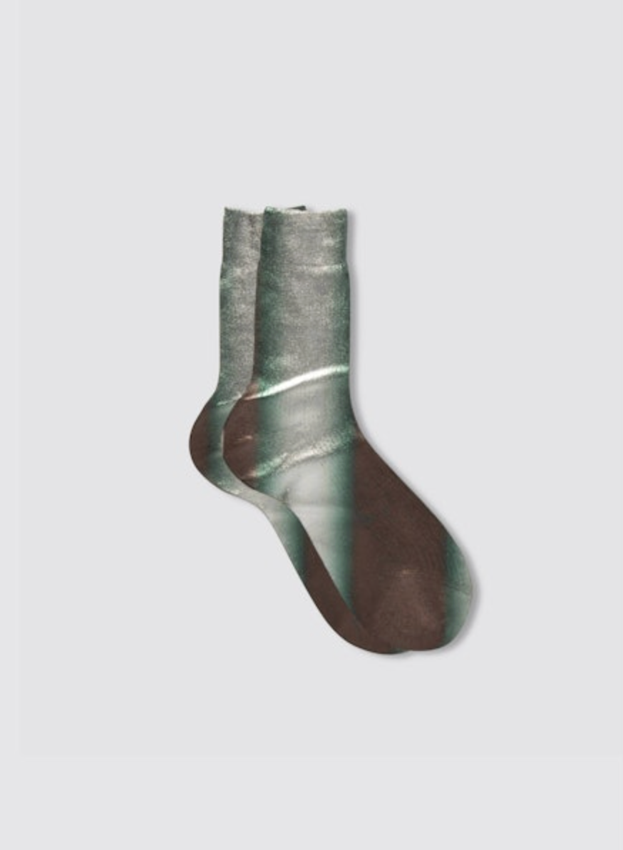 Luce Laminated Socks in Black by Maria La Rosa-Socks-Maria La Rosa-Idlewild