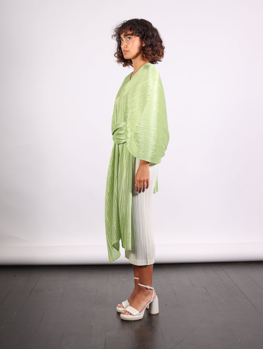 Madame T Stole in Pale Green by Pleats Please Issey Miyake