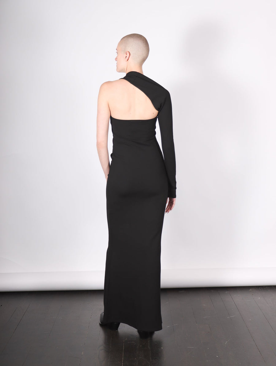 Manhattan One Shoulder Gown in Black by Marcella