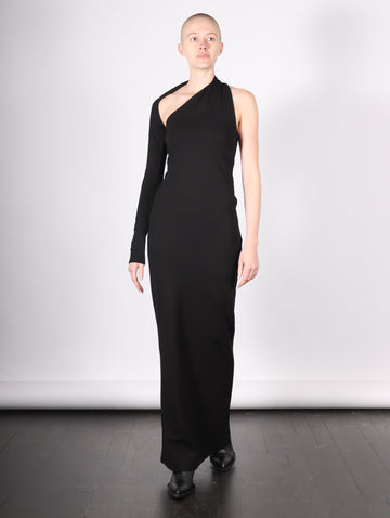 Manhattan One Shoulder Gown in Black by Marcella