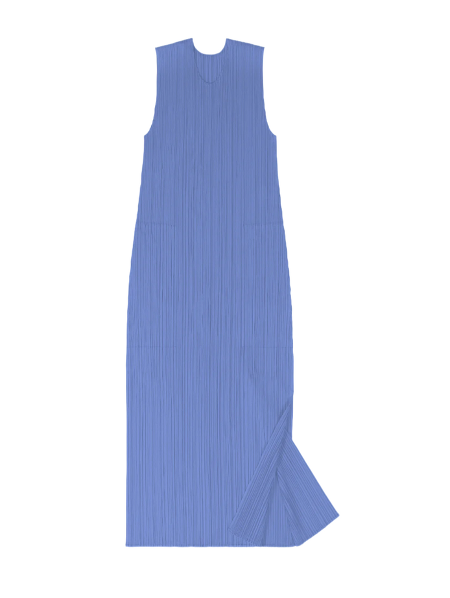 March Monthly Colors Dress in Steel Blue by Pleats Please Issey Miyake-Pleats Please Issey Miyake-Idlewild