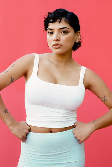 Matisse Scooped Tank in White by GIL RODRIGUEZ-Tops-GIL RODRIGUEZ-Idlewild