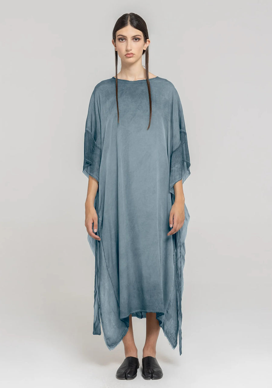 Maxi Insert Dress in Blue Matisse by Sanctamuerte-Dresses-SANCTAMUERTE-Idlewild