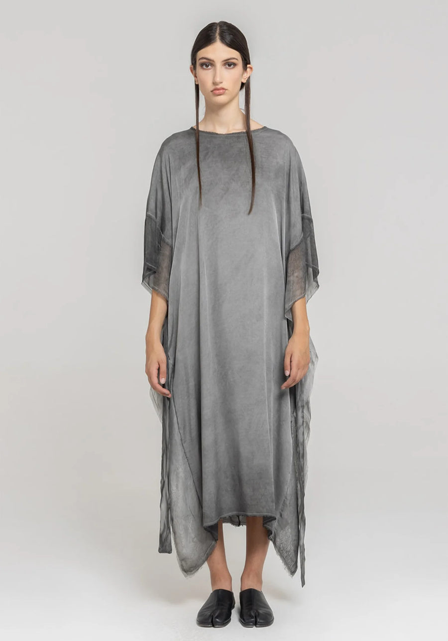 Maxi Insert Dress in Grey Shadow by Sanctamuerte-Dresses-SANCTAMUERTE-Idlewild