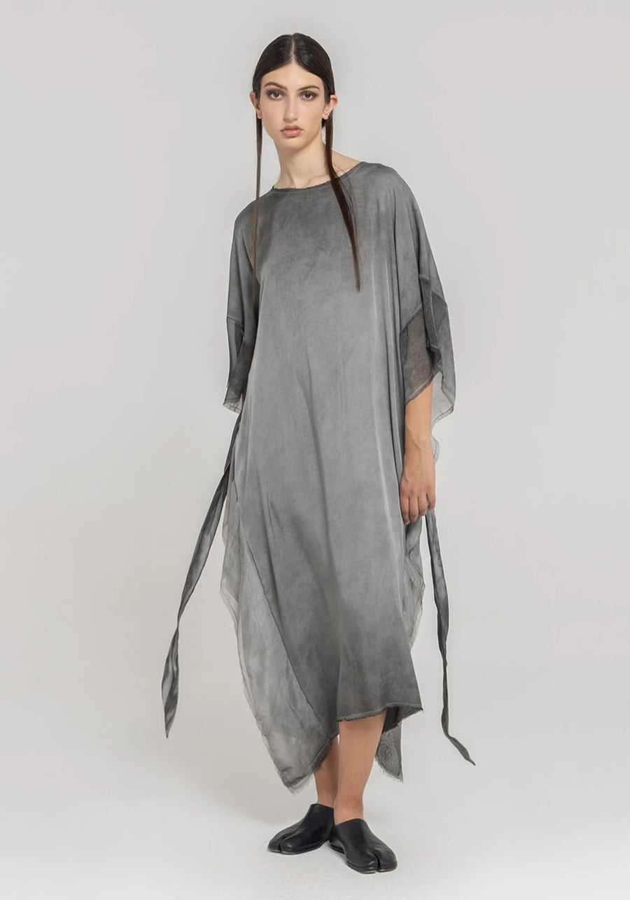 Maxi Insert Dress in Grey Shadow by Sanctamuerte-Dresses-SANCTAMUERTE-Idlewild